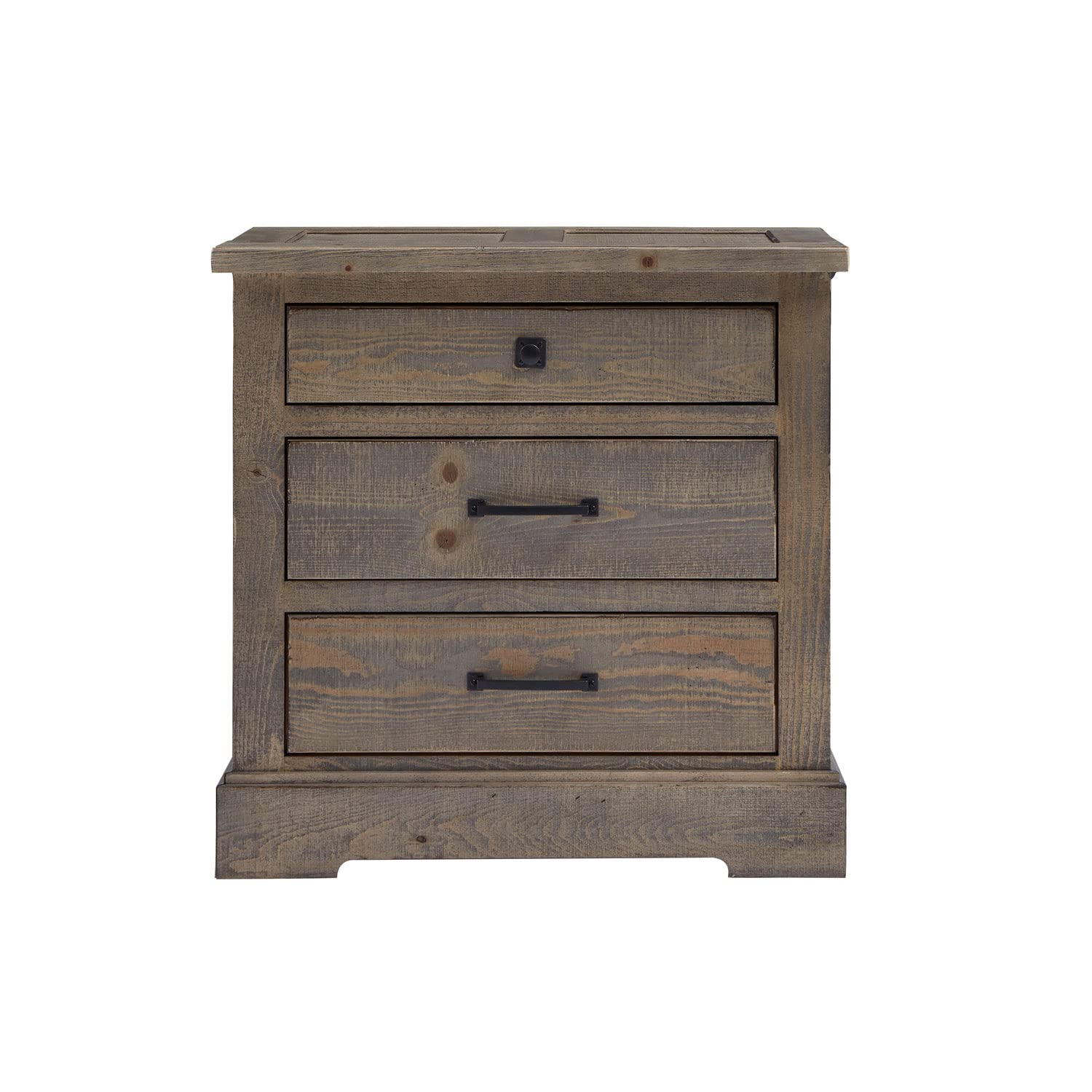 Progressive Furniture Meadow Nightstand, 31" X 17" X 31", Weathered Grey